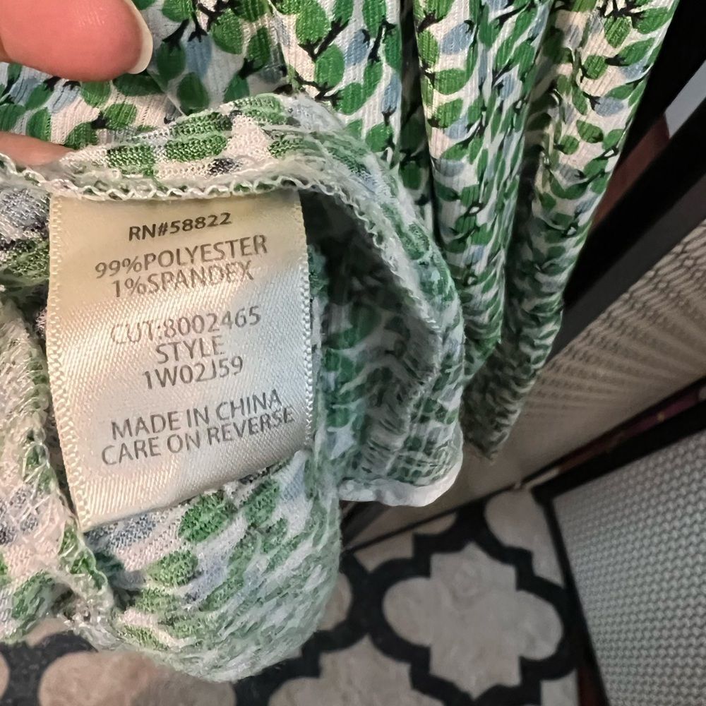 Max Studio Green Flutter Sleeve Dress – Floral Print, Flowy Fit, Plus Size - Picture 5 of 6